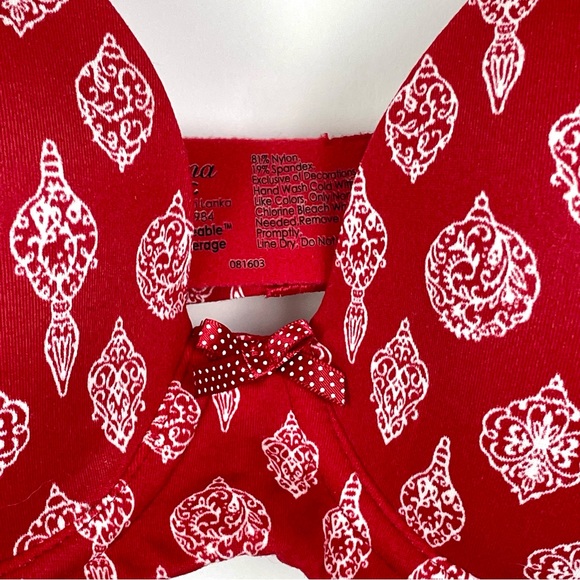 NWT Soma Size 34C Embraceable Full Coverage Underwire Merry & Bright Ruby Bra - Picture 7 of 11